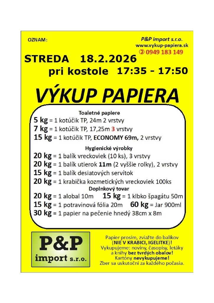 Leták o&nbsp;výkupe papiera