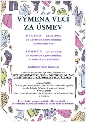 plagát výmena vecí 2025
